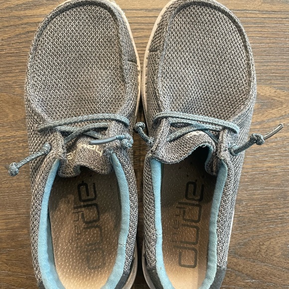 Hey Dude Other - Hey Dude Blue and Gray Knit Sneakers